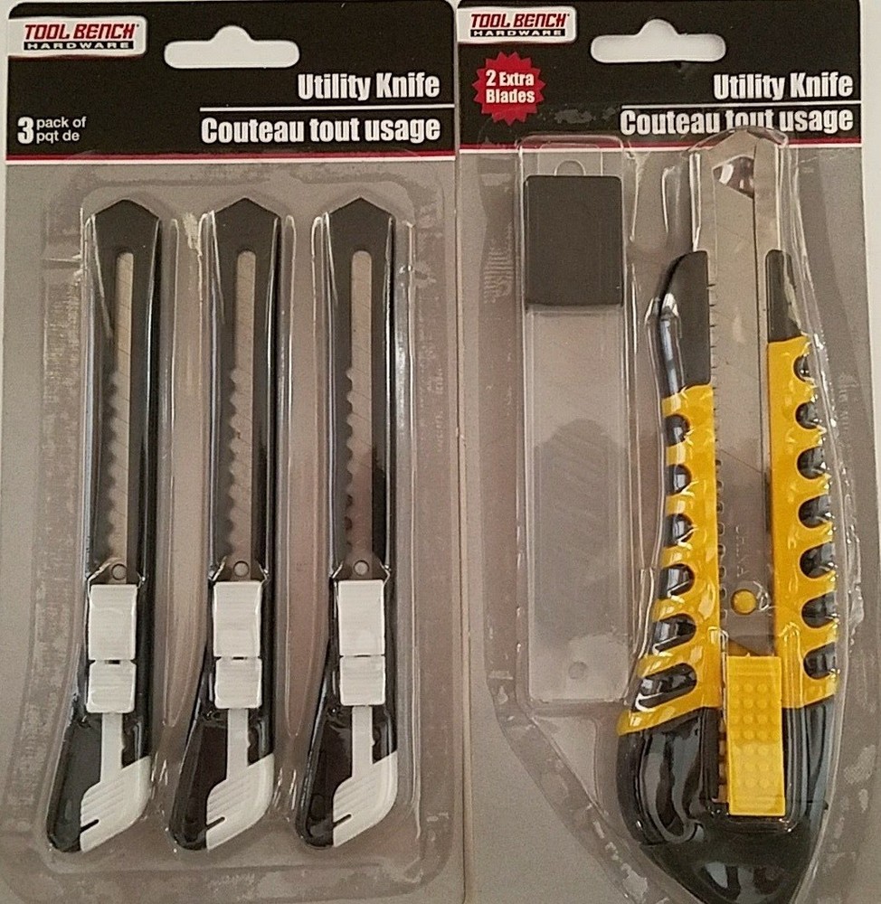 Tool Bench Soft-Grip Hardware Utility Knives, Select Type