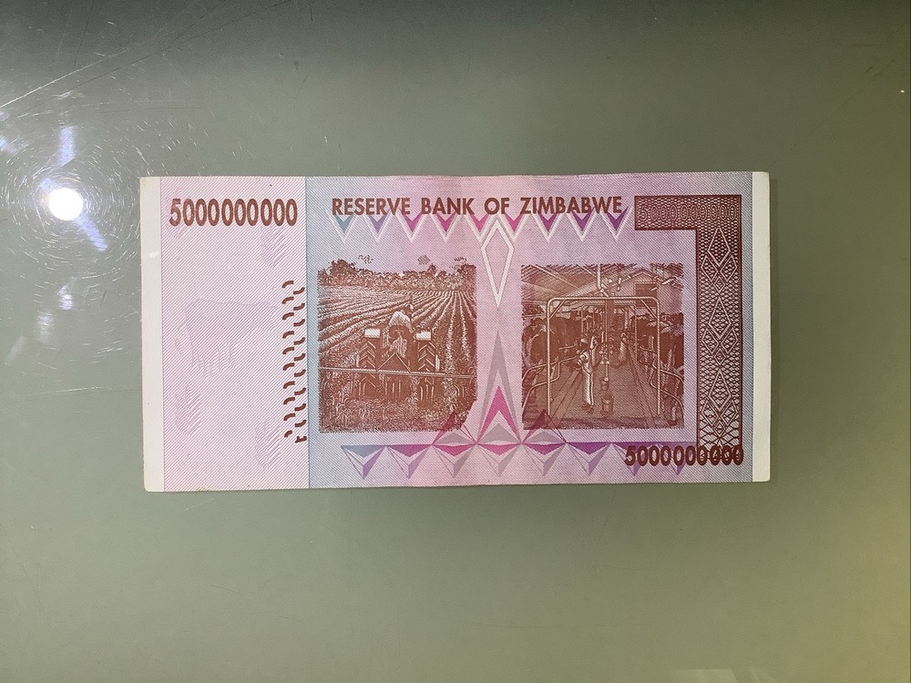 Zimbabwe 5 Billion Dollars 2008 Circulated