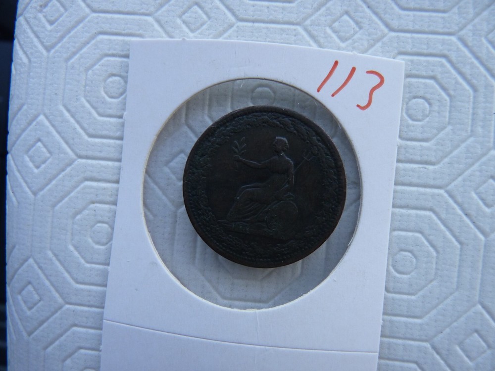 VINTAGE TOKEN 1815 Lower Canada Spread Eagle Token Half Penny NO113