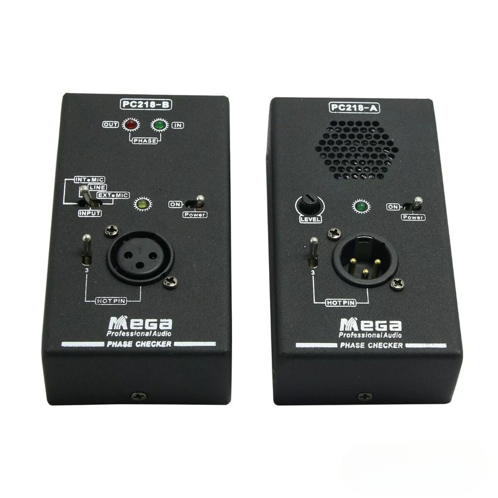 PC218 Phase Polarity Tester Checker Audio Speaker Microphone Sound Testing