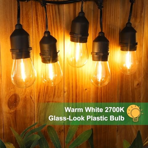 Pack LED S14 Replacement Light Bulbs for Outdoor String Lights, 24