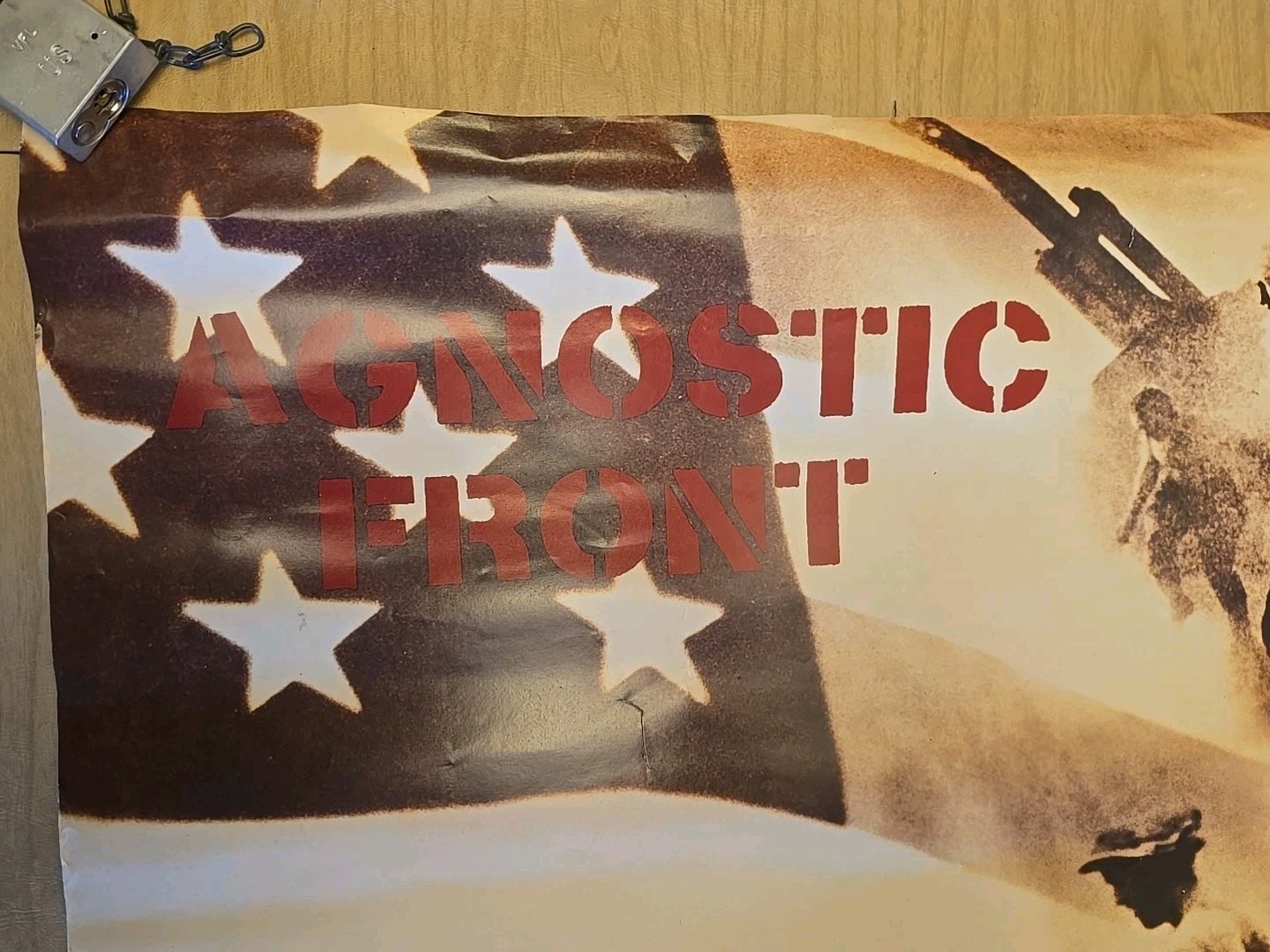 Vintage Agnostic Front Liberty & Justice For... Combat Records Poster 23" x 23"