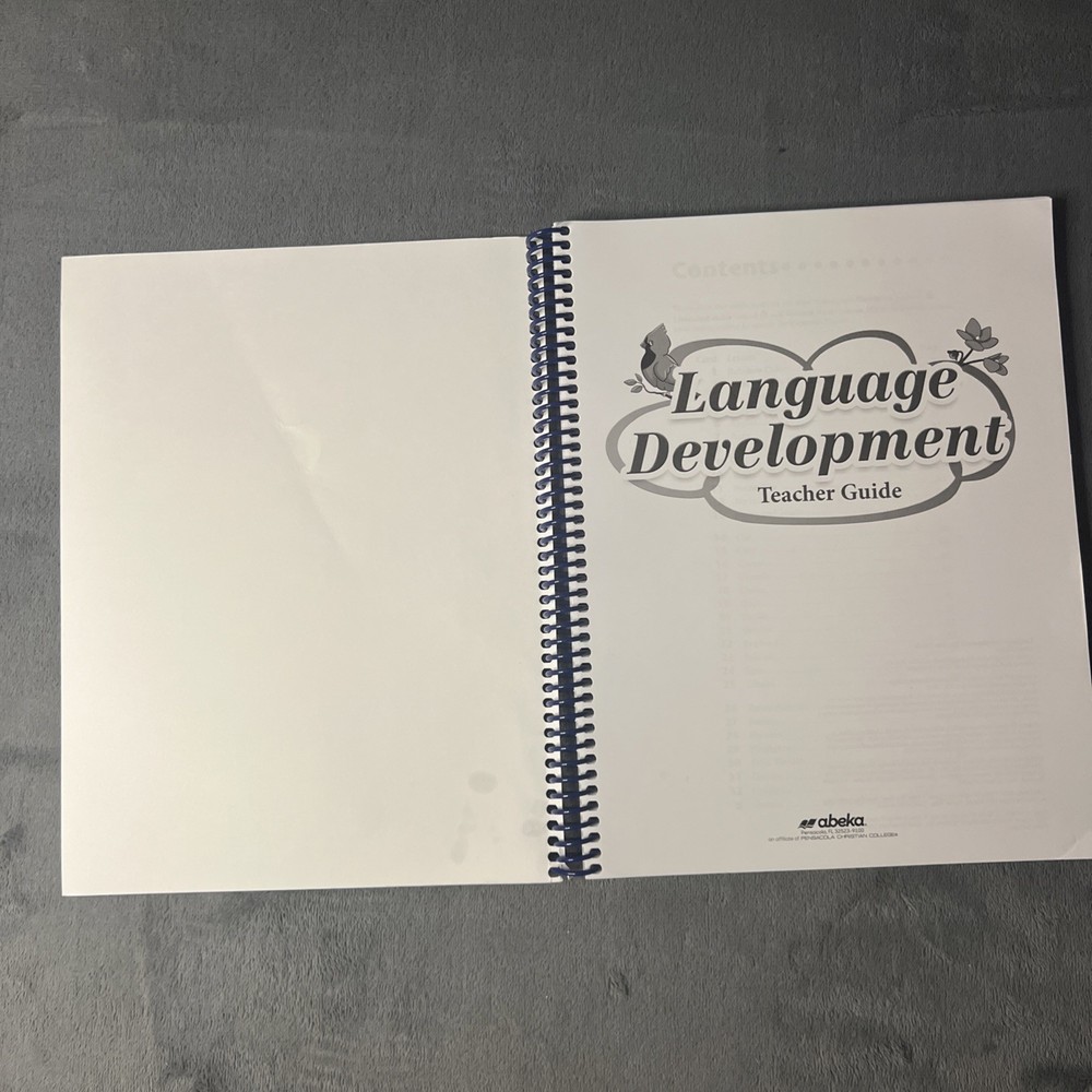 Abeka Language Development Teacher Guide P-K4 Spiral Bound