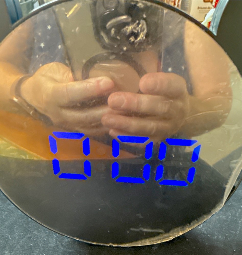 Mirror Mickey Ears Large LED Screen Digital Alarm Clock