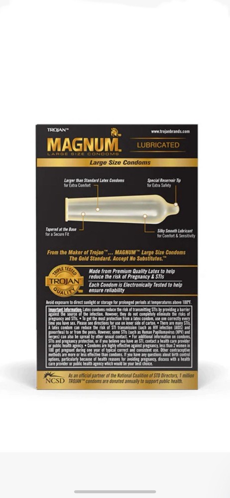 Trojan Magnum Lubricated 3 Pack