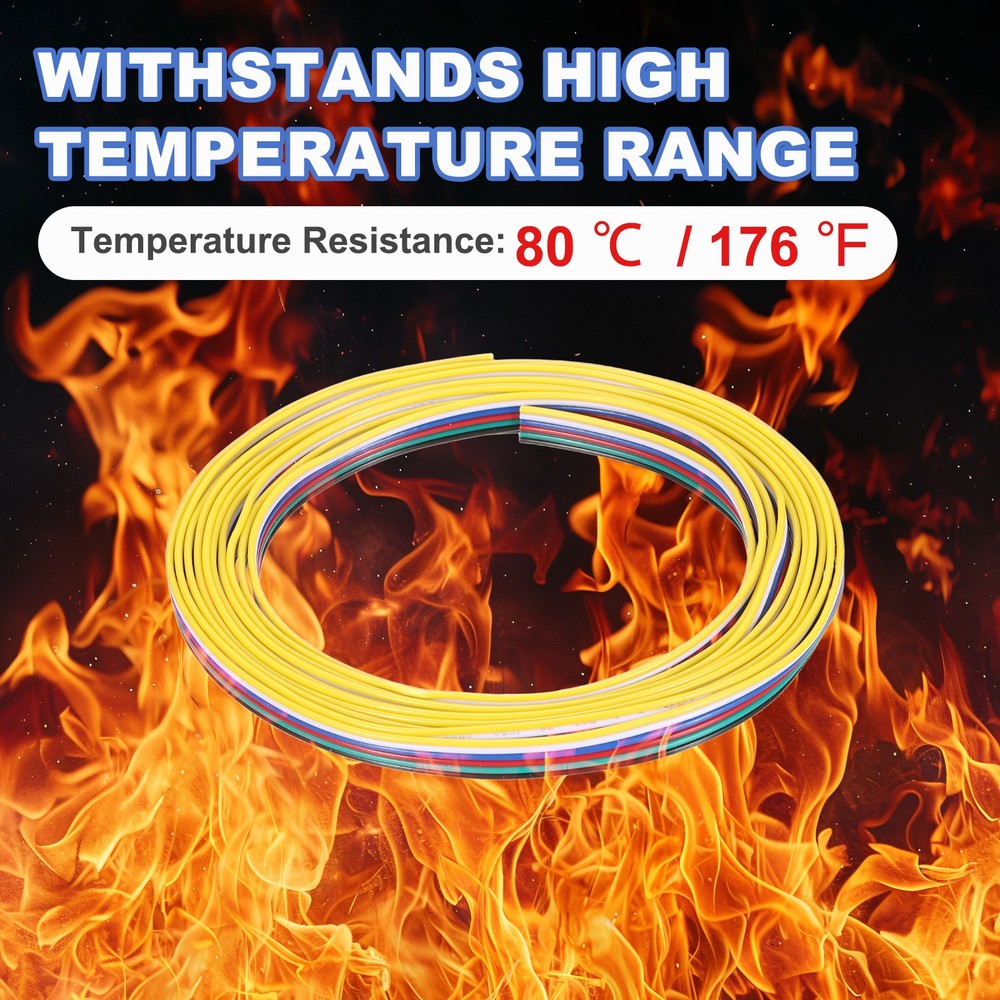 9.84ft 28 Gauge 6 Conductor Electrical Wire Tinned Copper Cable