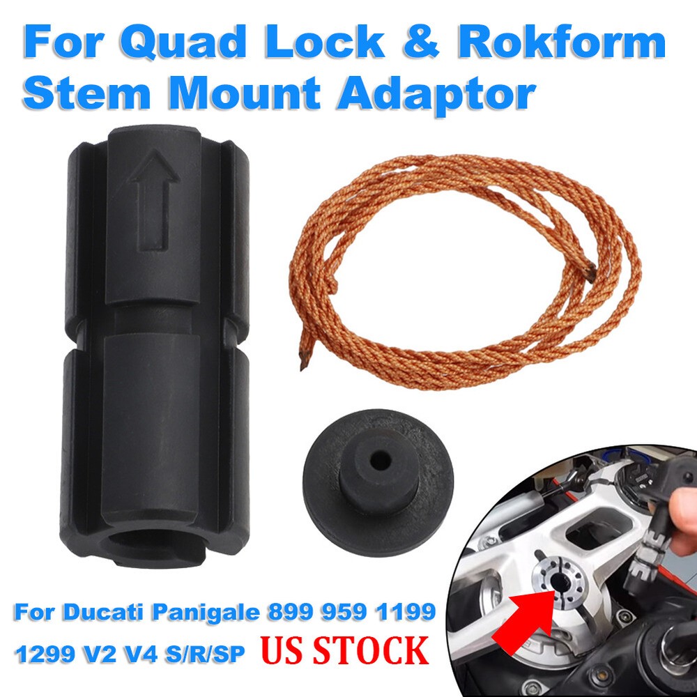 US For Ducati Panigale Quad Lock & Rokform Stem Mount Adaptor Navigation Bracket