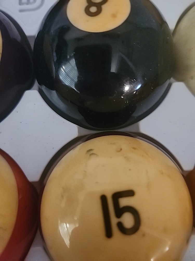 🎱 VINTAGE BILLIARD BALLS Numbered COMPLETE SET Pool Table - Aramith Belgium?