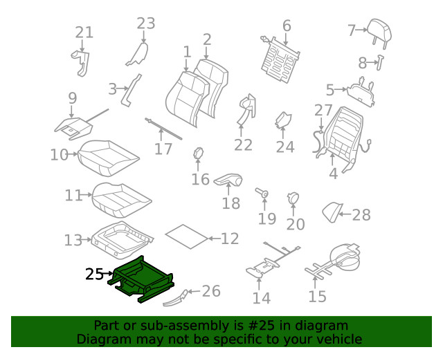 Genuine GM Seat Adjuster 13155697