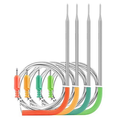 Inkbird WiFi Meat Thermometer 4-Pack Kit with Replacement Colored Probe