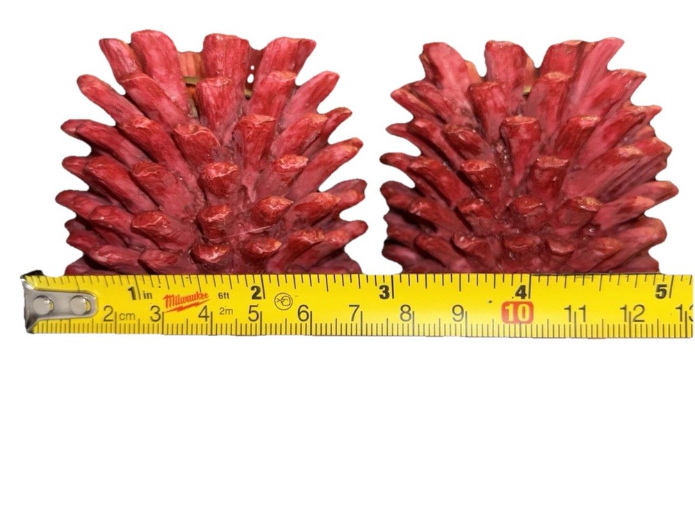 Pinecone Resin Taper Candleholders