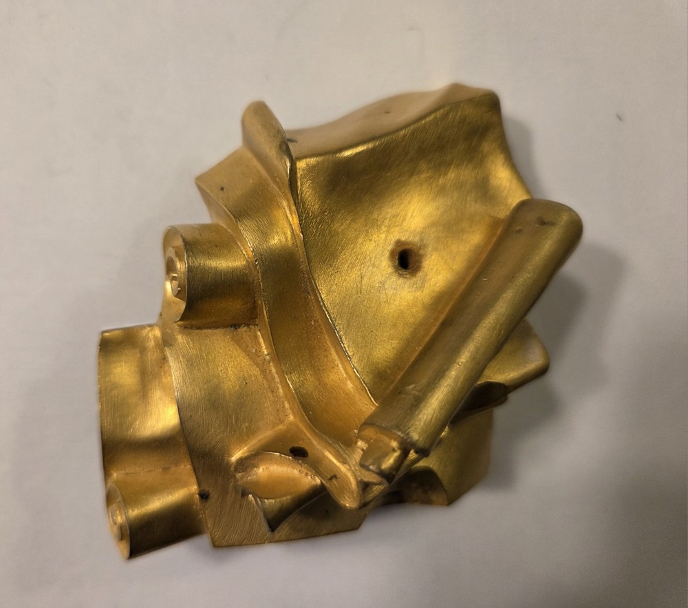 Antque Bronze Scrolls Pediment Ornament