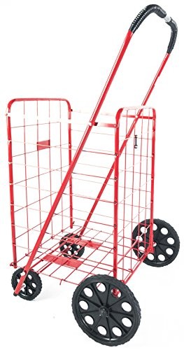 ATH Large Deluxe Rolling Utility / Shopping Cart - Stowable Folding Heavy Dut...