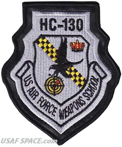 USAF 34th WEAPONS SQUADRON -USAF WEAPONS SCHOOL -HC-130- ORIGINAL PATCH LEATHER