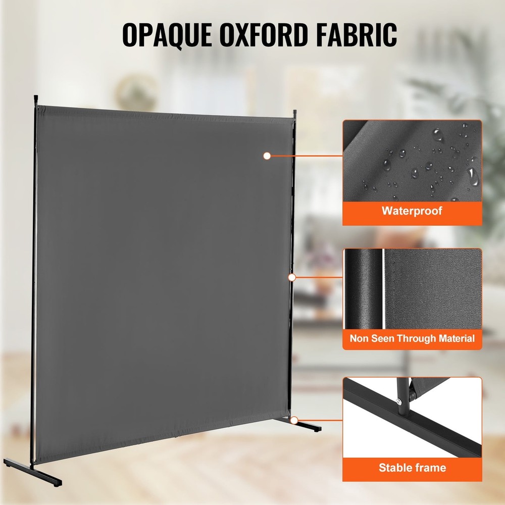 Space Separator One-Panel Privacy Barrier 6FT Indoor Privacy Shield Segregation