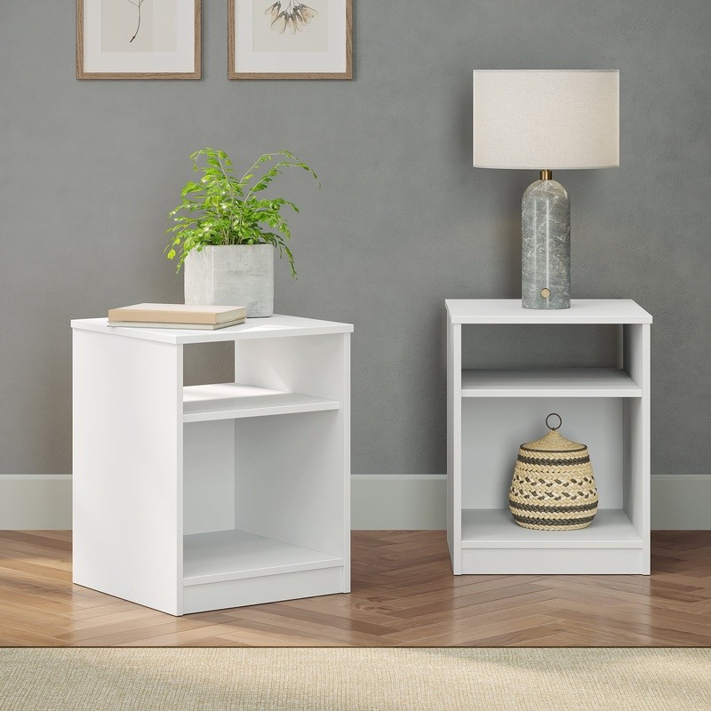 Minimalist Nightstand Set Easy Assembly Modern Storage Transitional Decor New