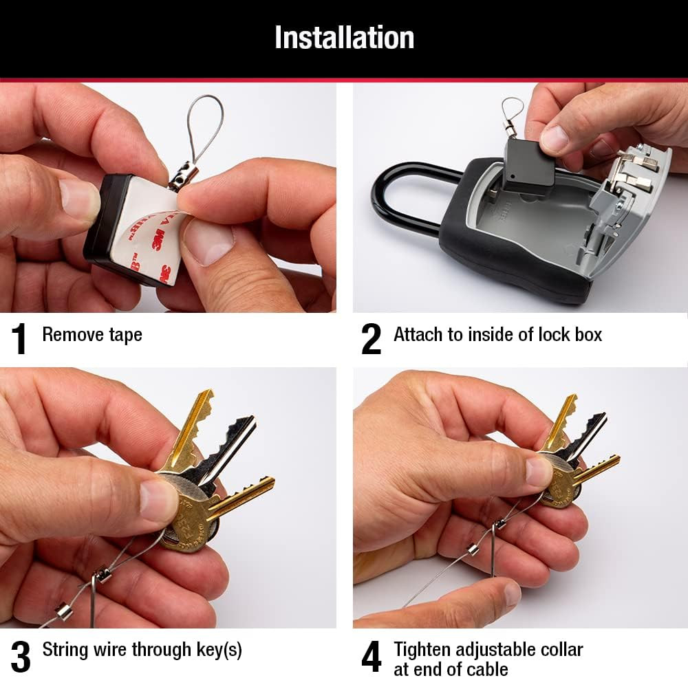 5490D Retractable Lock Box Key Tether