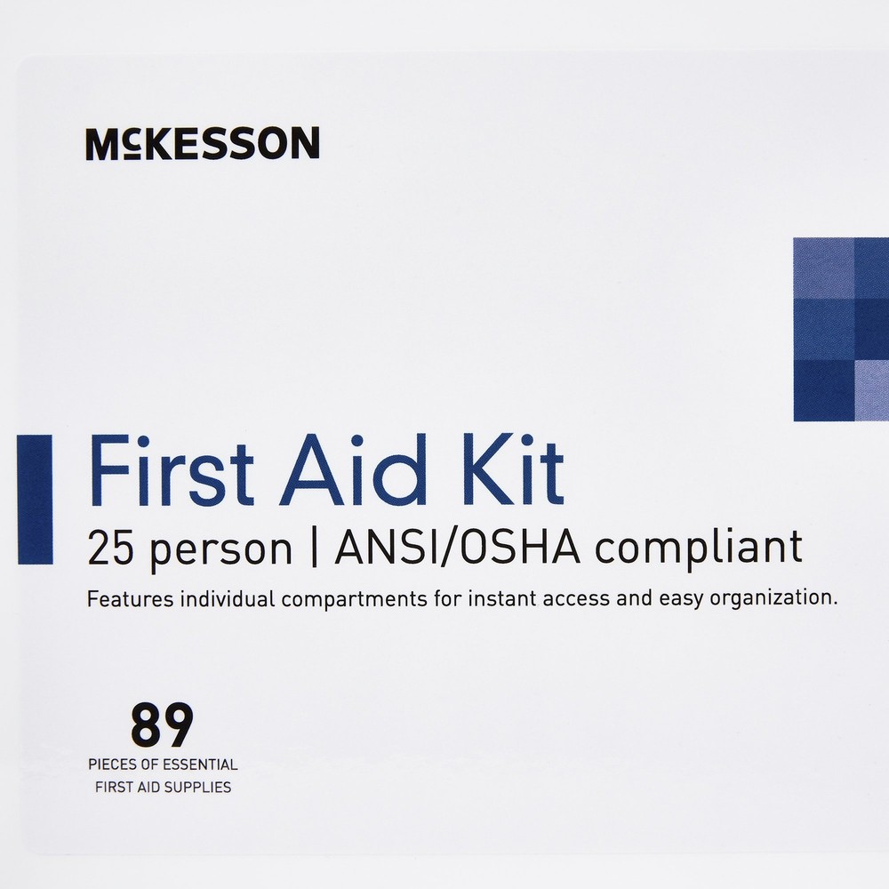 McKesson 25 Person Wall Mount First Aid Kit Plastic Case