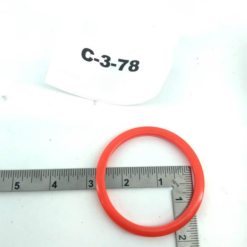 Vintage Bakelite Mid Century Bangle Bracelet Red Slim Stackable