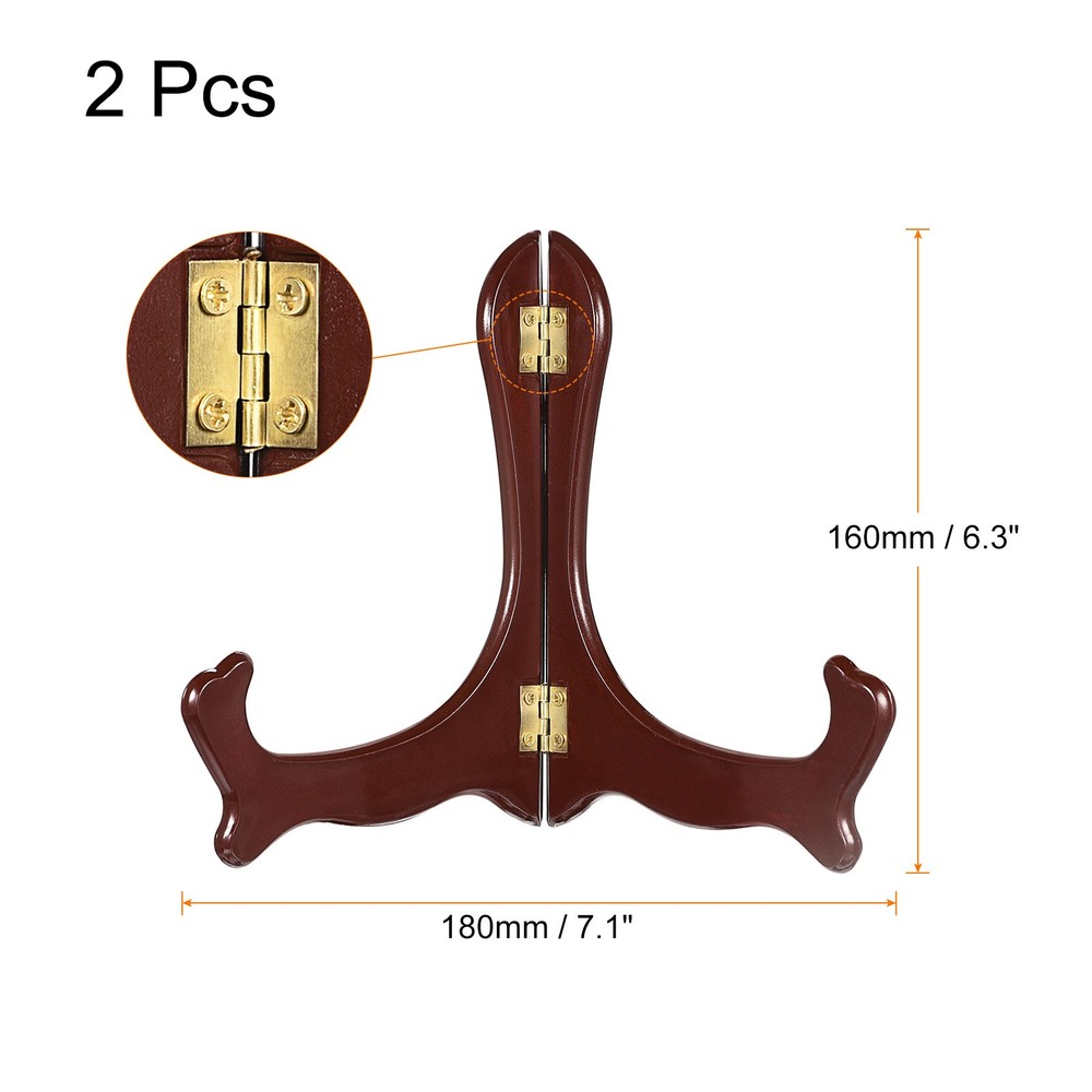 2Pcs 6.3" Easel Plate Holder Plastic Folding Display Stand