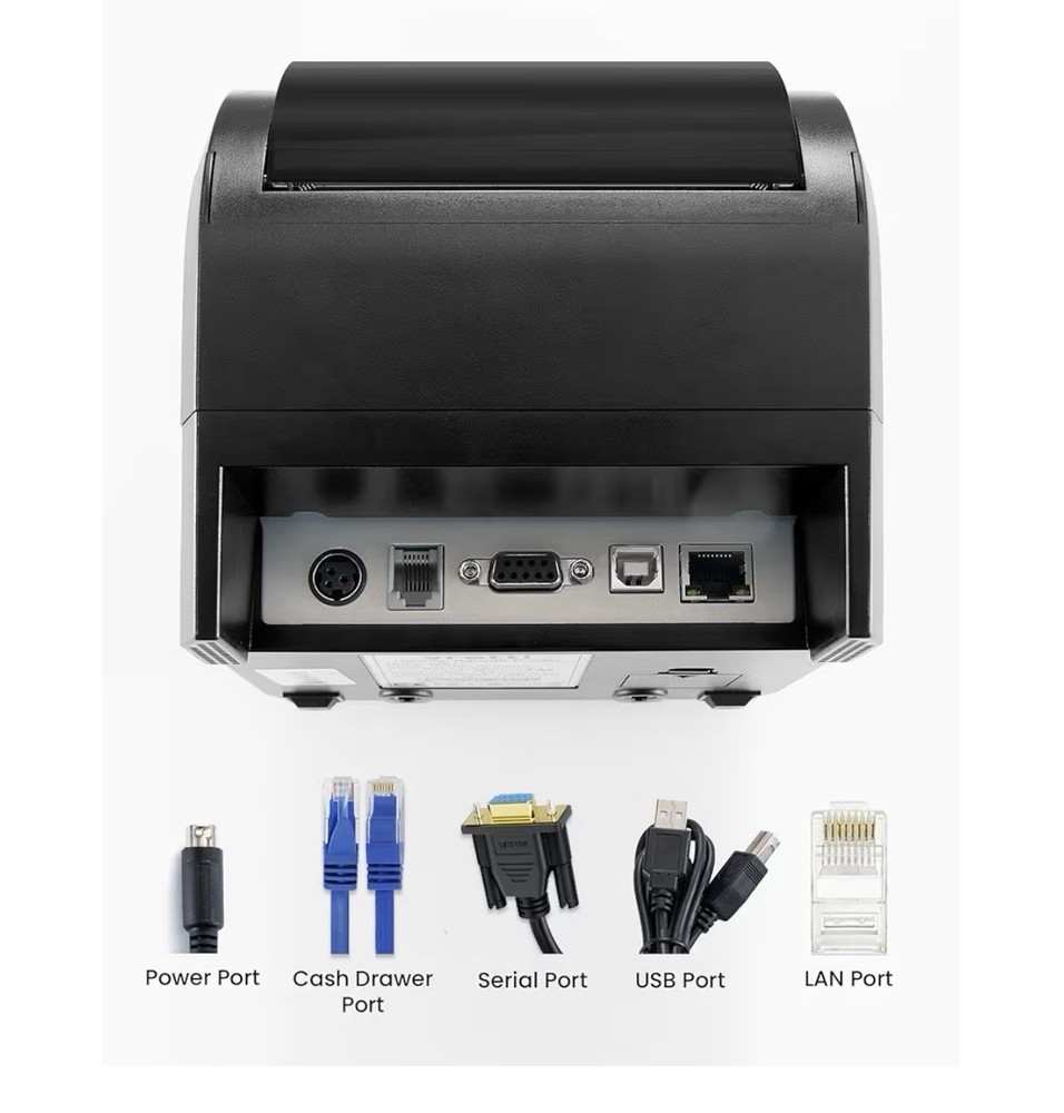 vretti Thermal Receipt Printer, 3'1/8 80mm USB POS Printer,