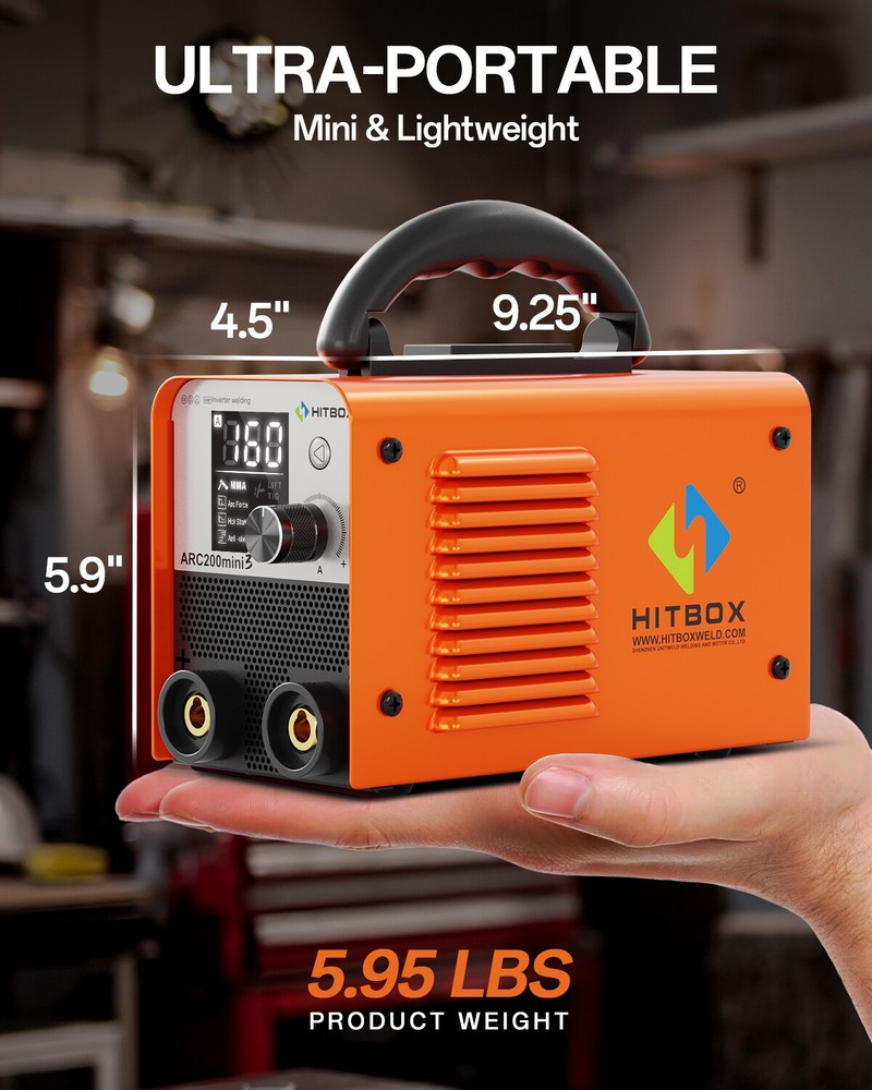 HITBOX Mini Welding Machine 110V MMA/TIG w/ VRD Function 160A Compact ARC Welder