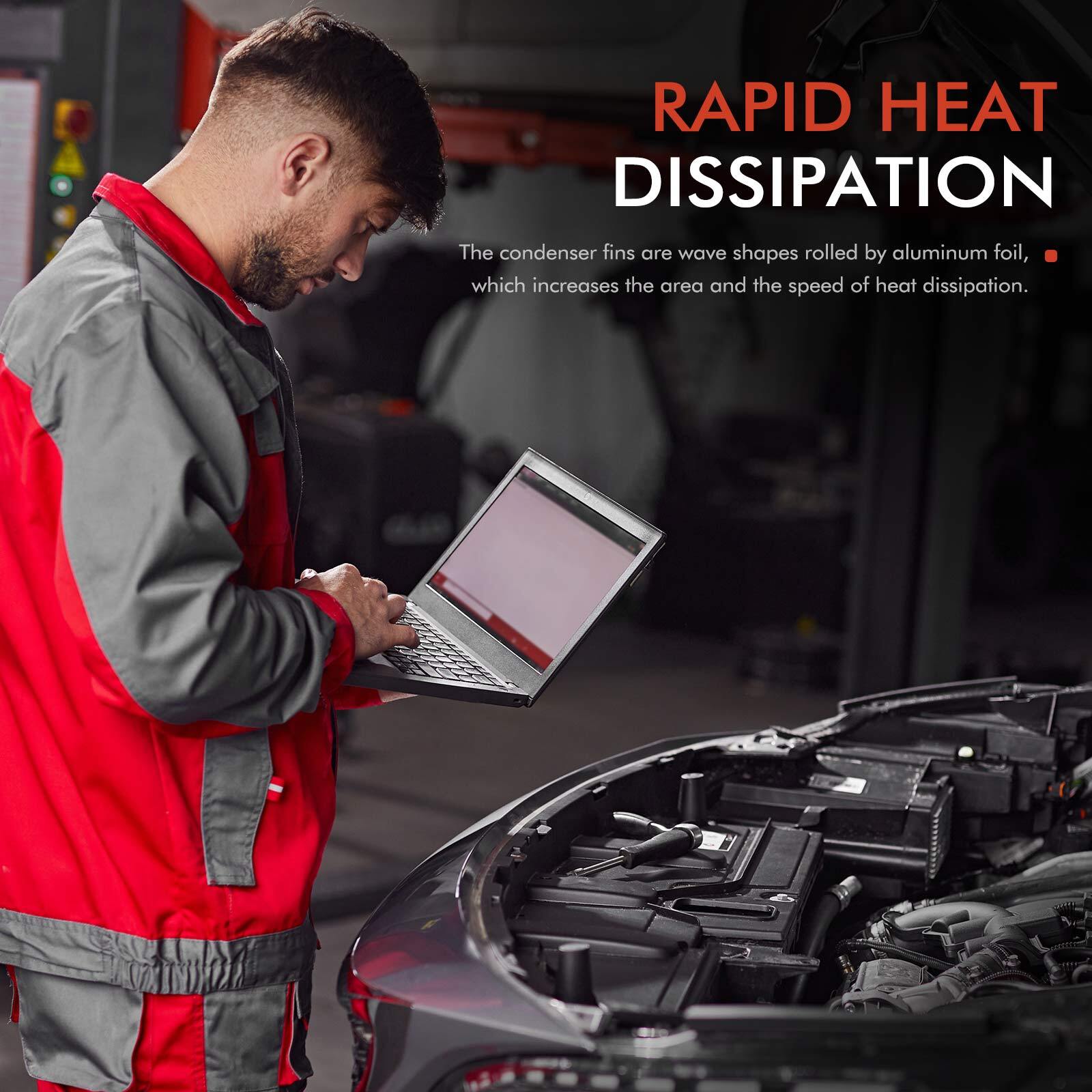 A/C Condenser for Chevrolet Traverse 2018-2021 Buick Enclave 2018-2021 V6 3.6L