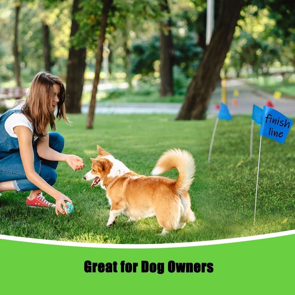 Tear Resistant Marking Flags - 15x5 Inch, 100 Pack for Yard & Construction Use