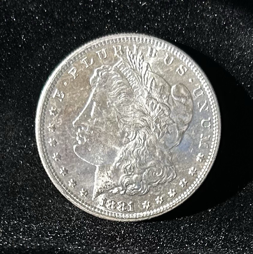1881-S MORGAN SILVER DOLLAR, BU, Gorgeous Example