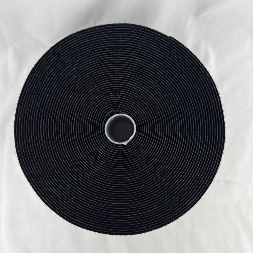4" Inch Wide BLACK Sew on Hook Tape Roll