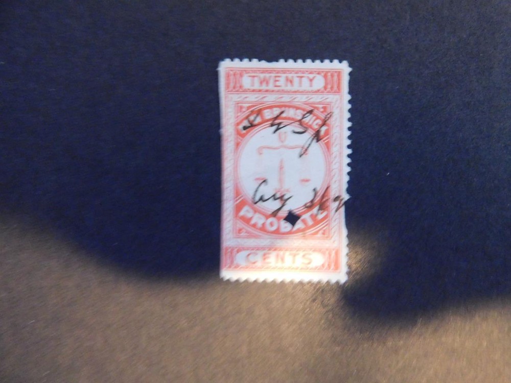 NEW BRUNSWICK TWENTY CENT PROBATE, USED