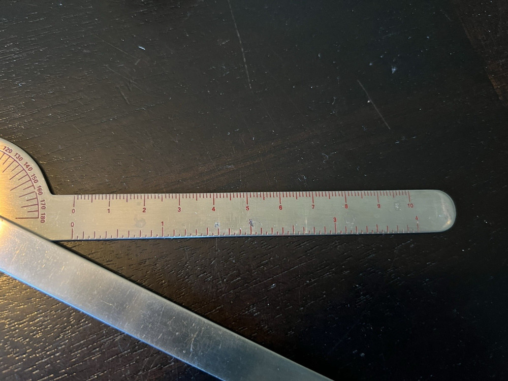 Baseline Stainless Protractor 0 - 180 Vintage