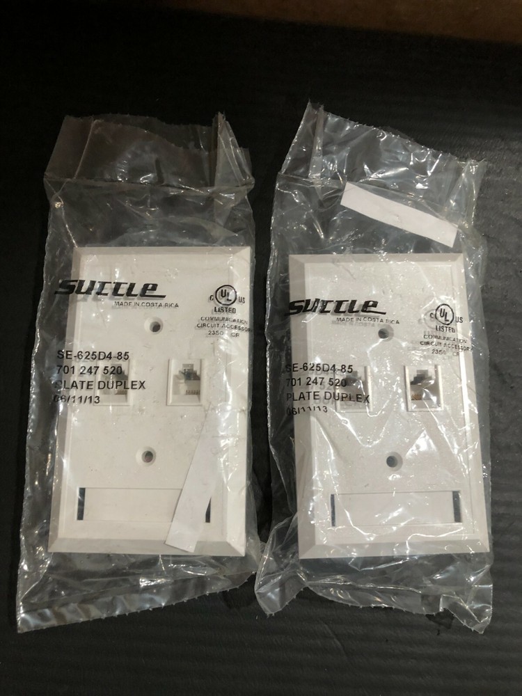 (2 PK)Suttle Plate Duplex SE-625D4-85 Communication Circuit Accessory, NEW