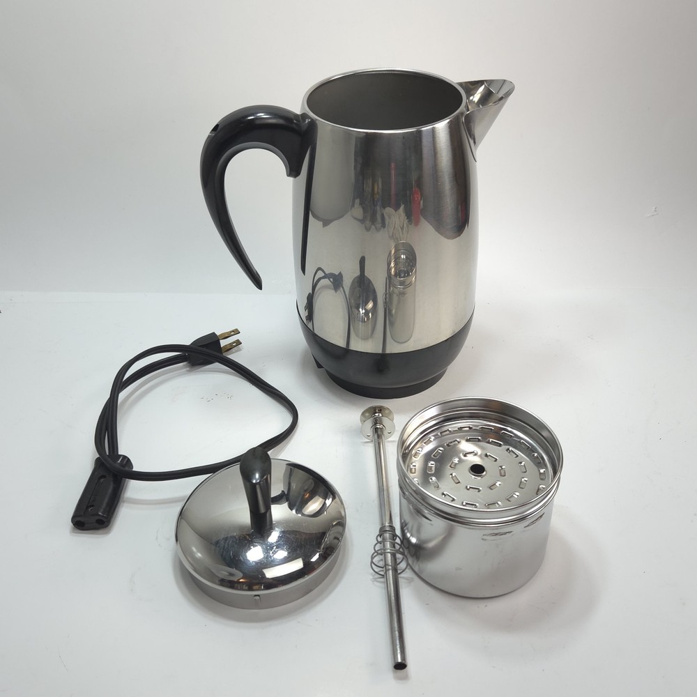 Vintage Farberware Superfast 2-8 Cup Coffee Percolator Model 138B Tested Working