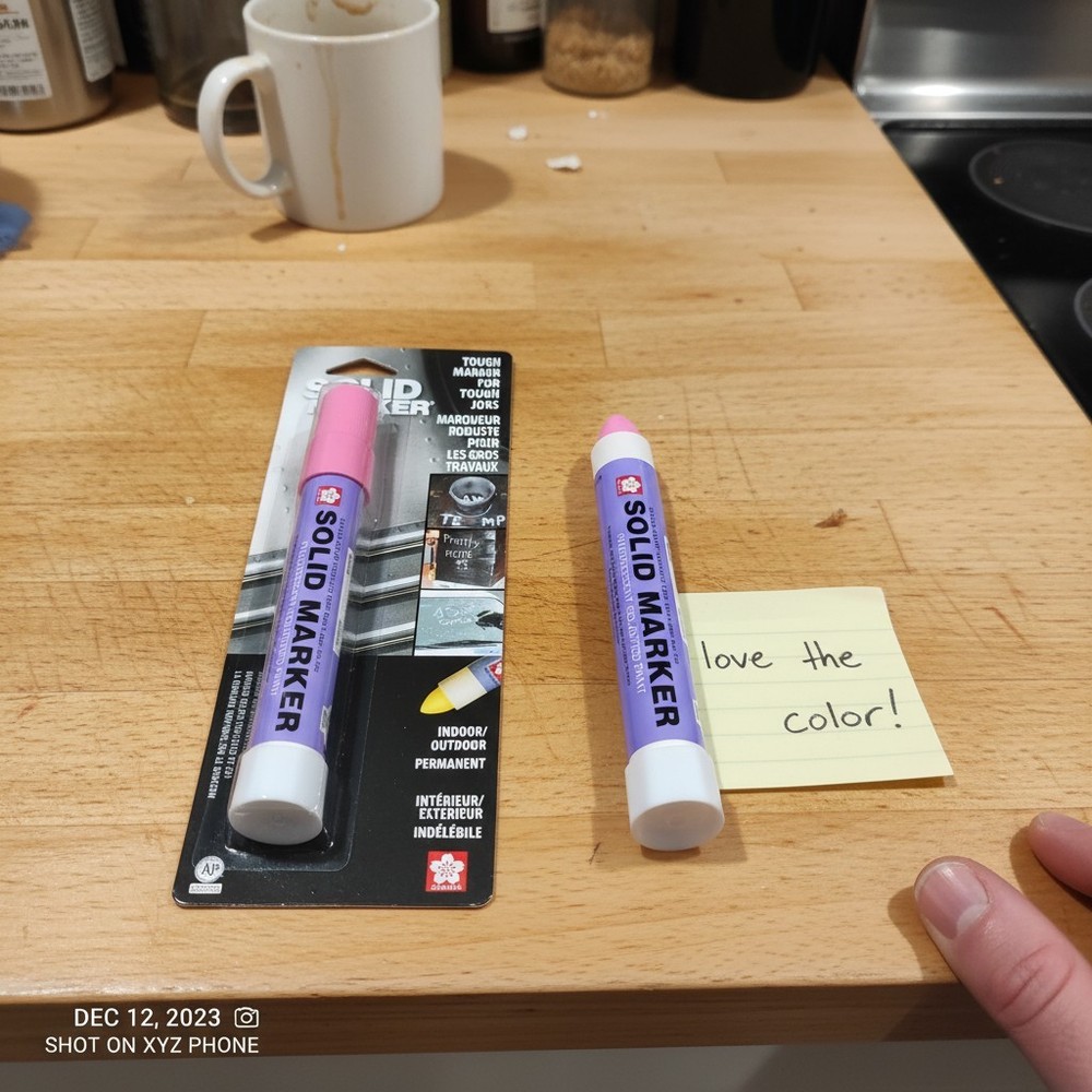 Sakura Solid Paint Marker - Fluorescent Pink - 1-Pack - Permanent Waterproof ...