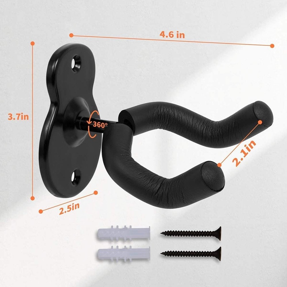 Metal Guitar Wall Mount Hanger with Secure Hold