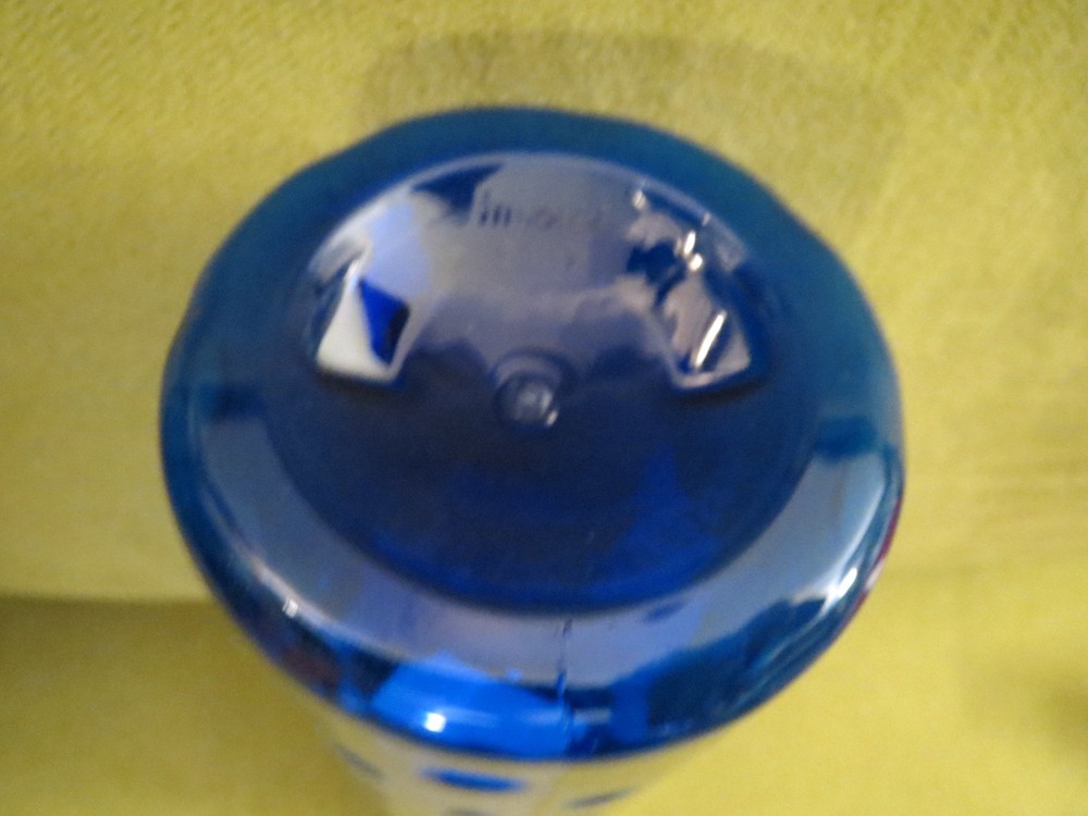 24oz Blue Translucent Plastic Water Bottle with Spectrum Logo