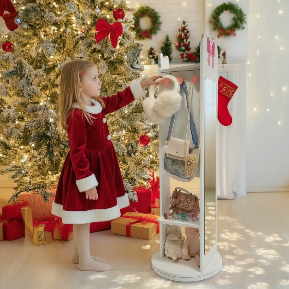 White, bow-patterned, MDF (medium-density fiberboard) painted finish