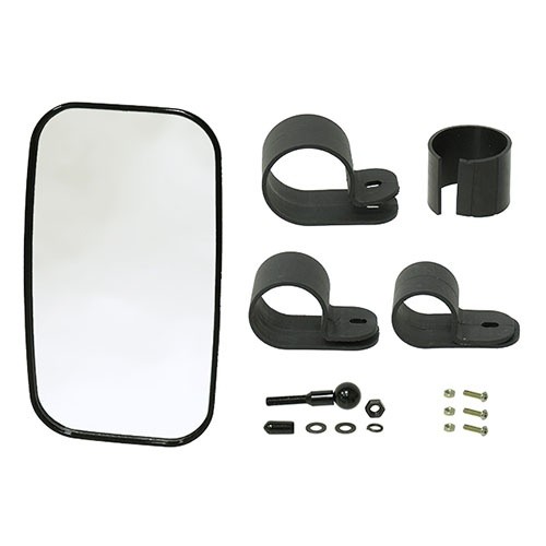Bronco Universal Clamp-On UTV Rectangular Side View Mirrors 8.6"H x 4.5"W