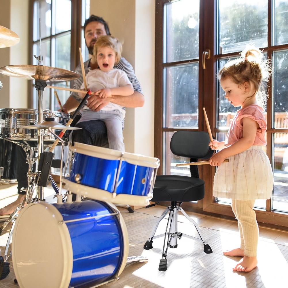 Professional Drum Throne Hydraulic Adjustable Stool with Backrest