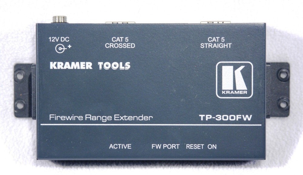 Kramer Tools FireWire Range Extender TP-300FW +Mounting Brackets*NO Power Supply