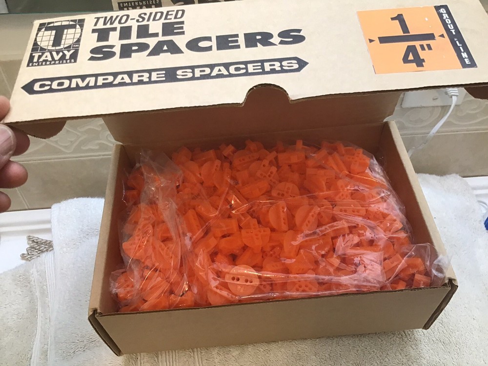 Tavy Tile Spacers Tavy Ceramic Floor Tile Spacers 1/4” Grout Width 2-Sided 500ct