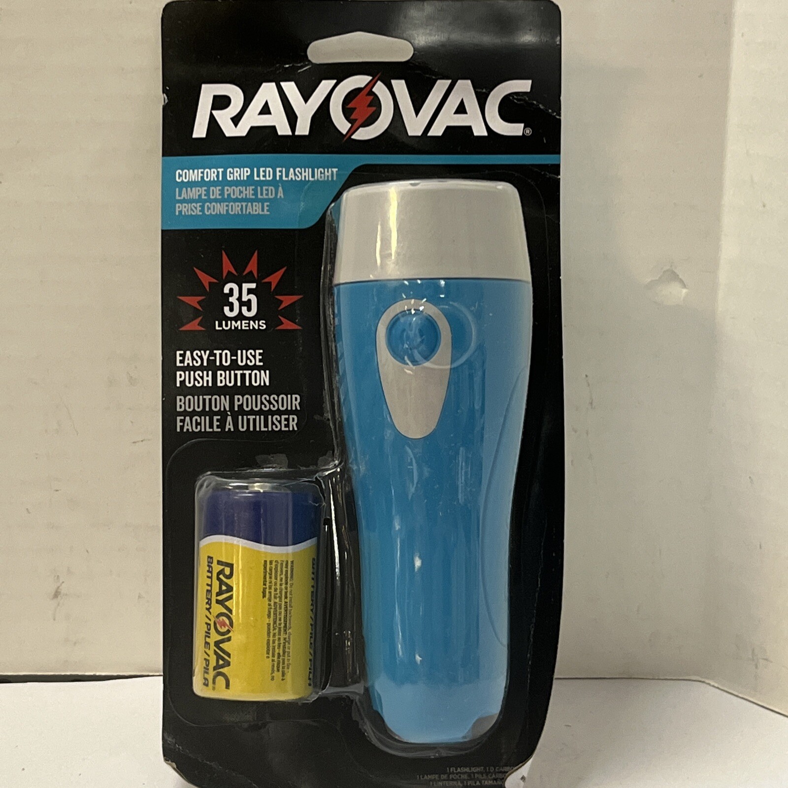 Rayovac ROVGPHH15 Comfort Grip LED Flashlight, Blue Is