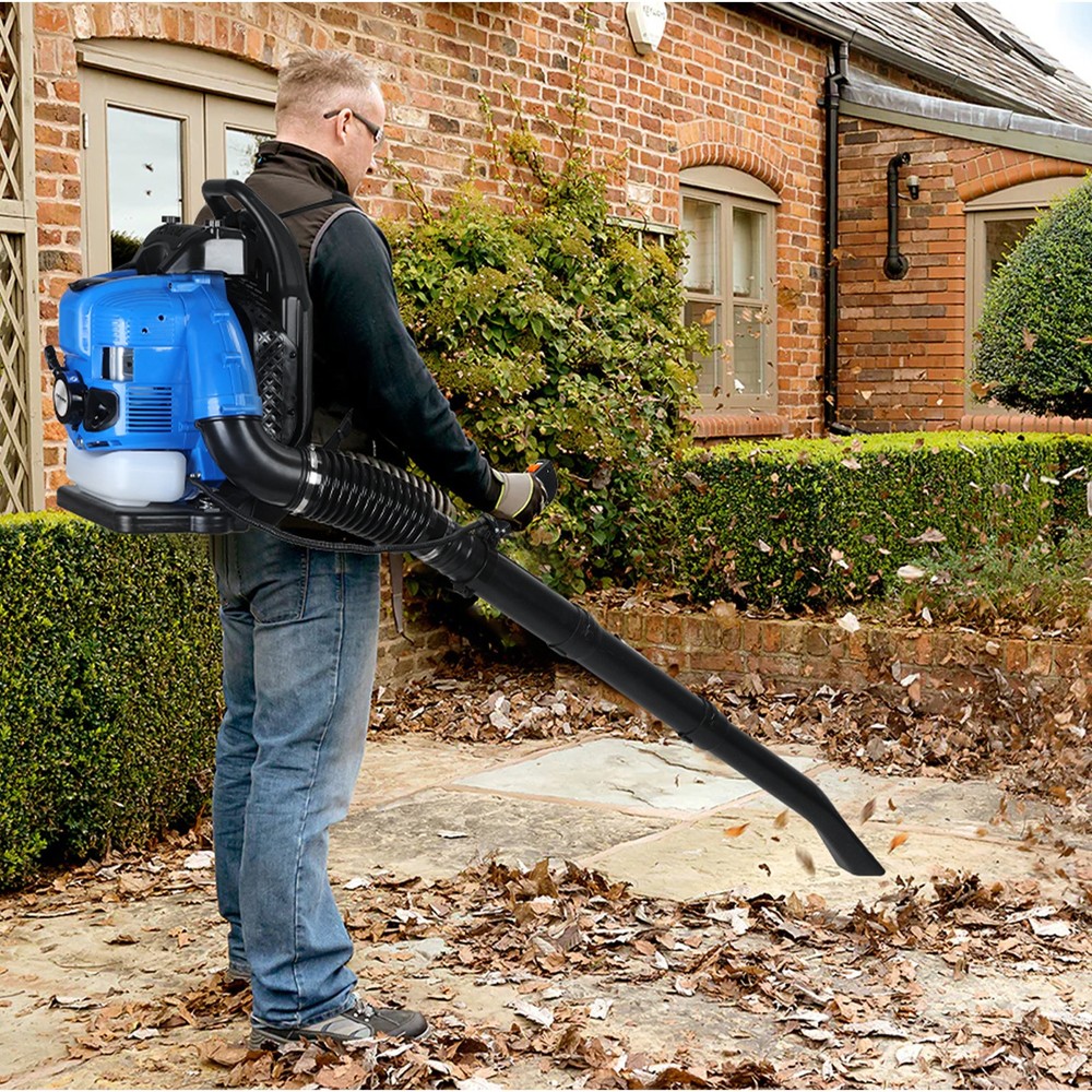 Leaf Blower, 75.6CC Gas Powered Backpack Leaf Blower, 4-Stroke Snow Blower