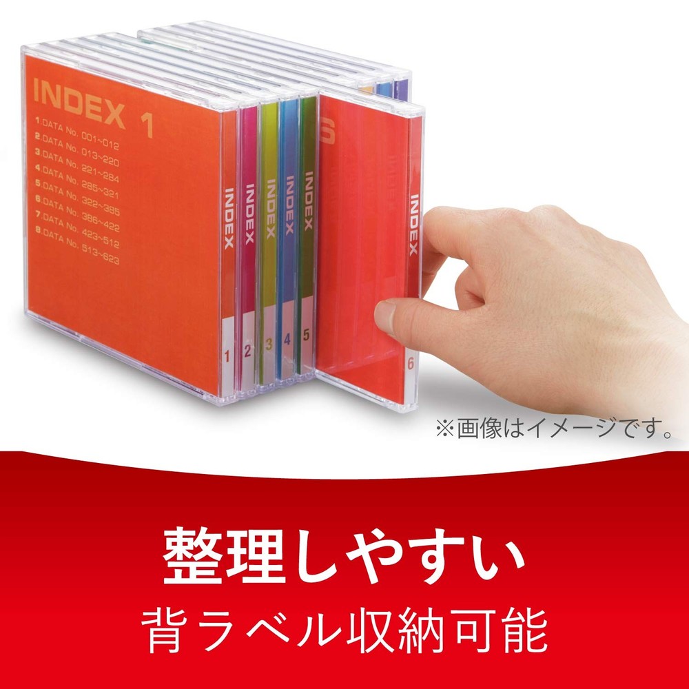 ELECOM CD/DVD plastic case/1 disc storage/10 pack/white