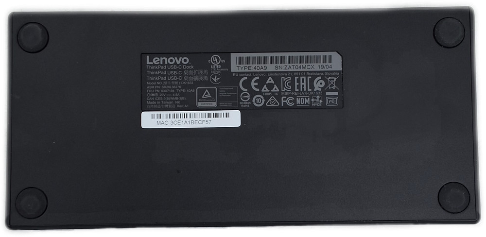 Lenovo Thinkpad Universal Dock DK1633 Docking Station