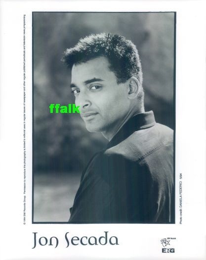 Press Photo: JON SECADA 8x10 B&W 1994