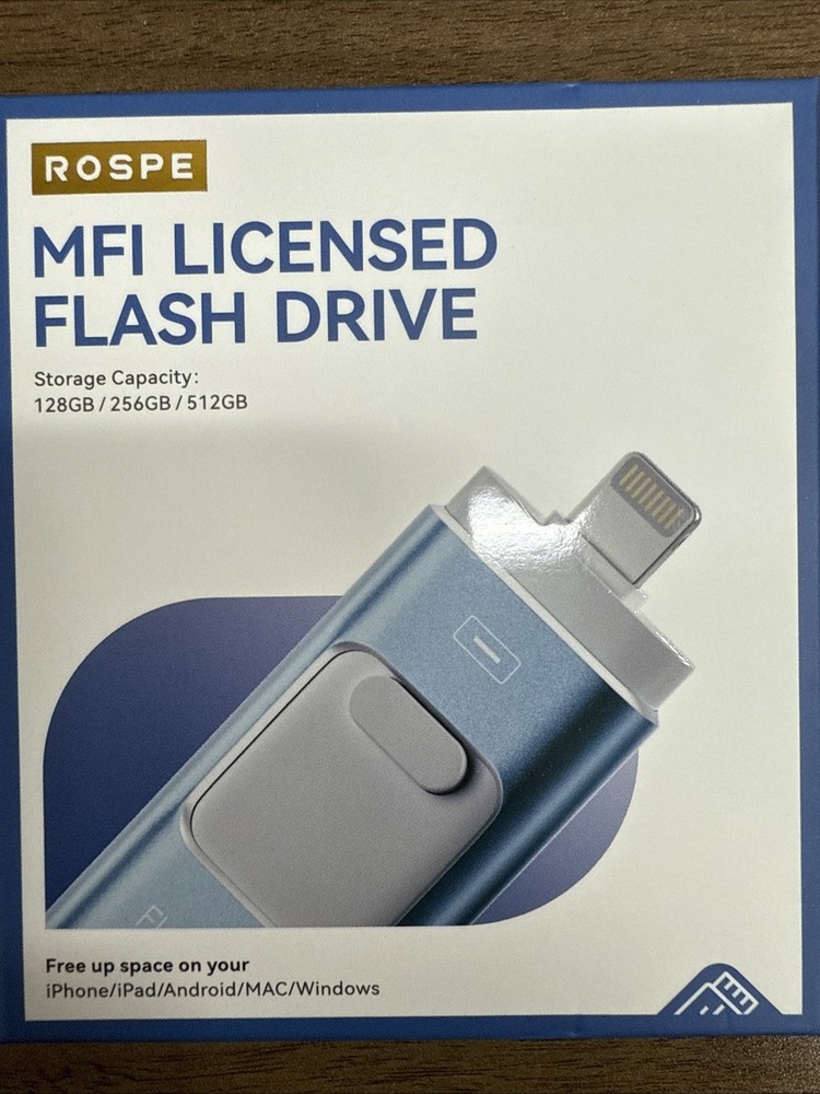 MFI Certified 128GB Lightning/TypeC Flash Drive Memory Stick