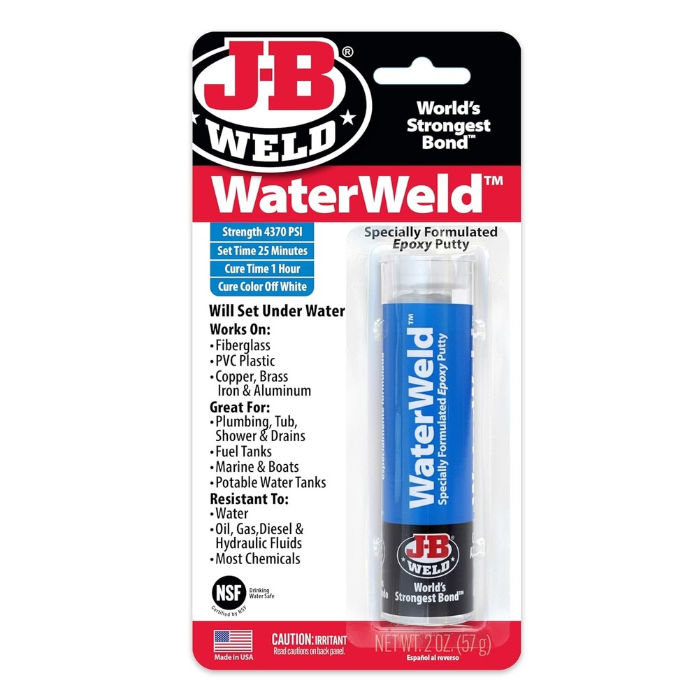 J-B Weld WaterWeld Epoxy Putty Stick 2oz