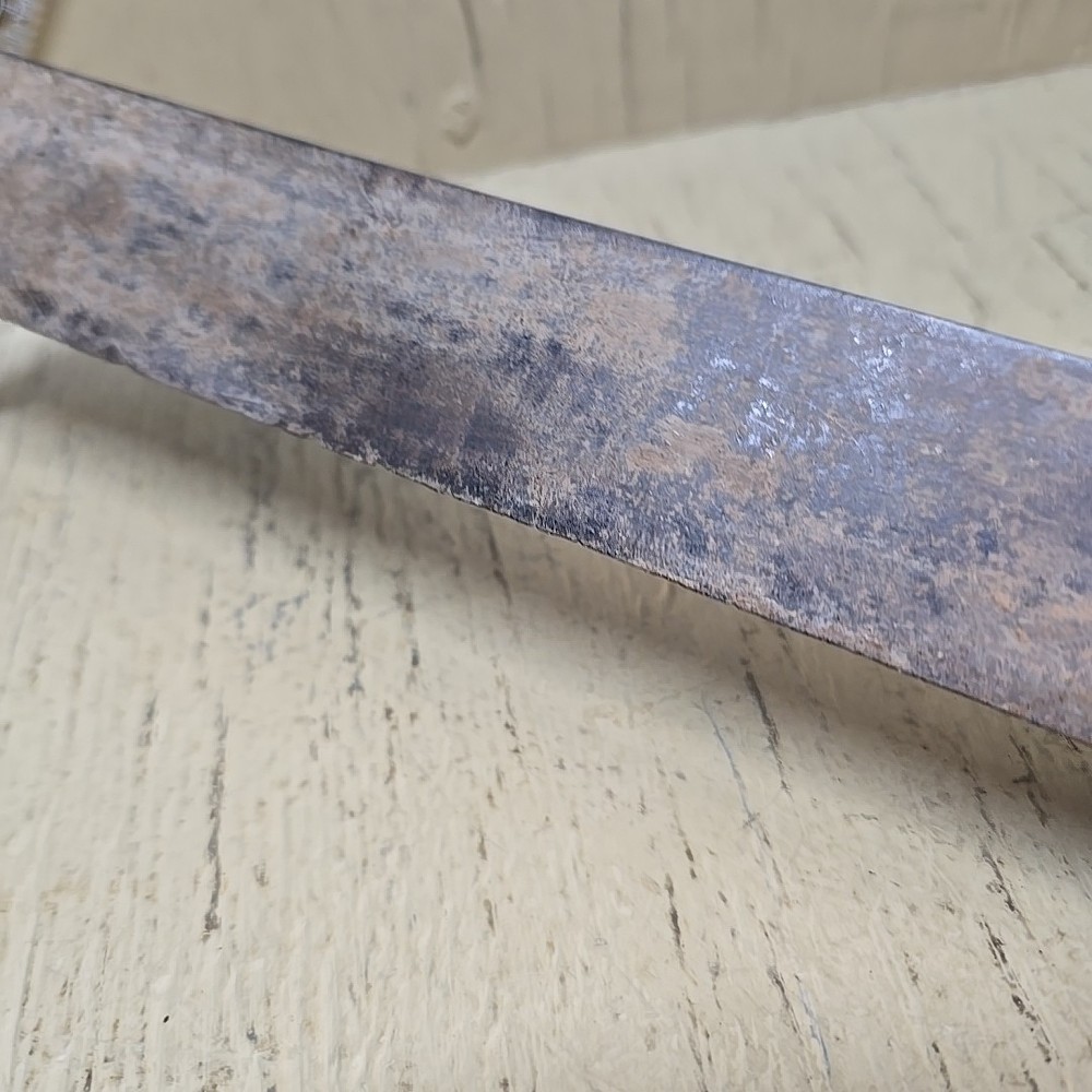 Vintage 18 Inch Hand Tool Hooked Blade Wood Handle Rustic Utility Tool